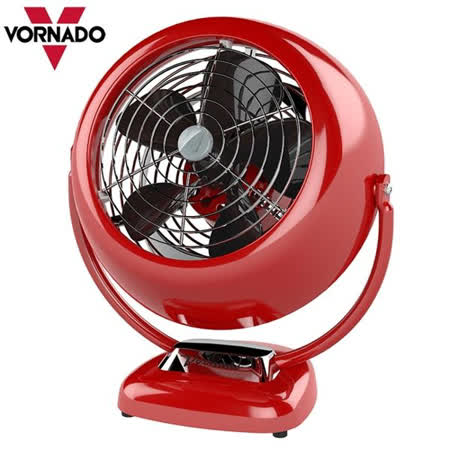 【美國 VORNADO 沃拿多】7.5吋經典復古循環扇-紅色(VF25)★80B006
